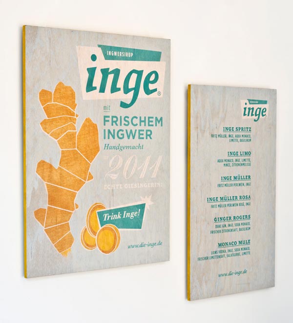 Inge Ginger Syrup Corporate Identity by Zeichen & Wunder