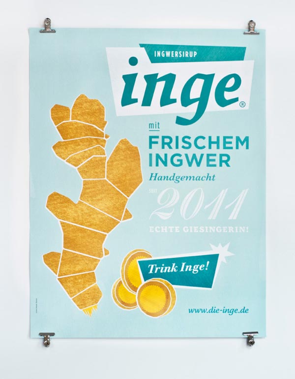 Inge Ginger Syrup Poster Design by Zeichen & Wunder