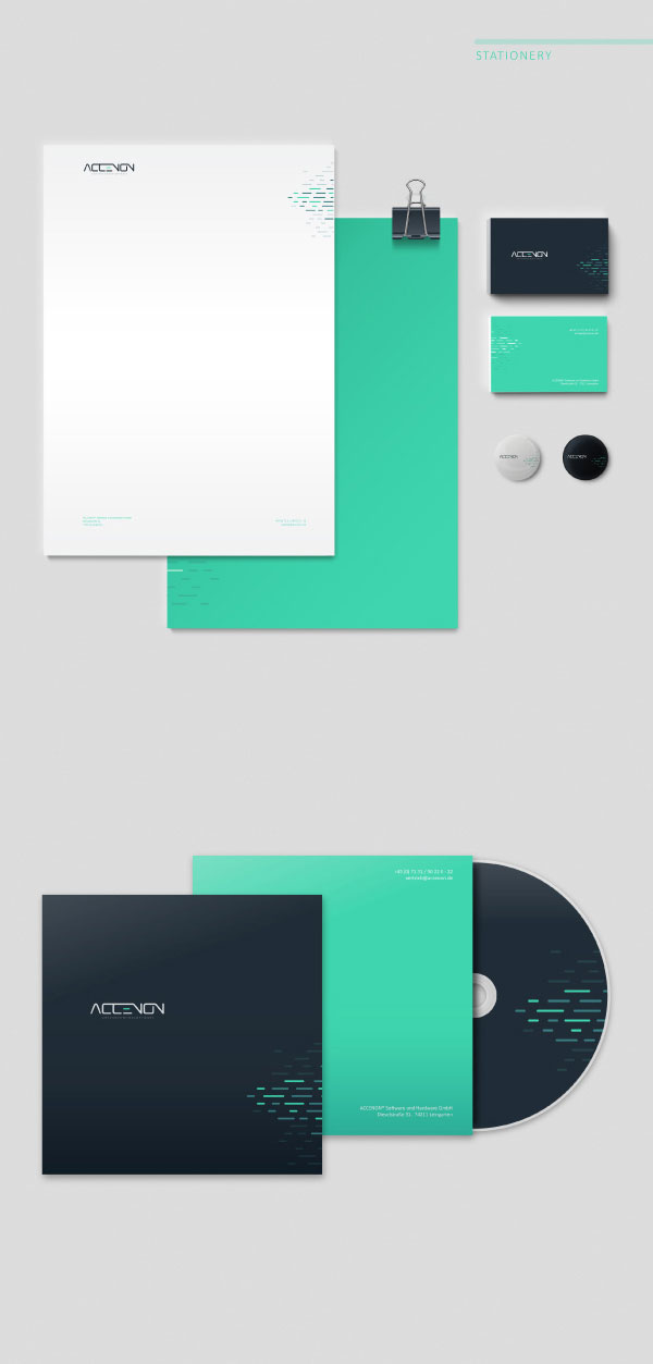 ACCENON Stationery Design by Oven
