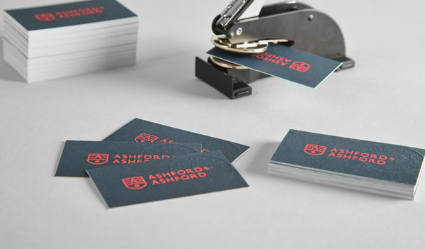 Ashford & Ashford Marked Business Cards by Studio Ghost