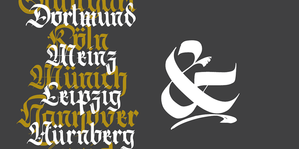 Berliner Fraktur - Calligraphic Black Broken Typeface
