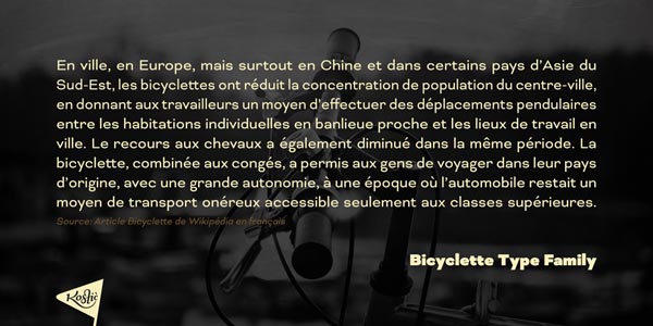 Bicyclette - text sample
