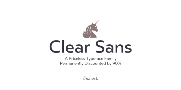 Clear Sans - Geometric Sans Serif Font Family by Positype