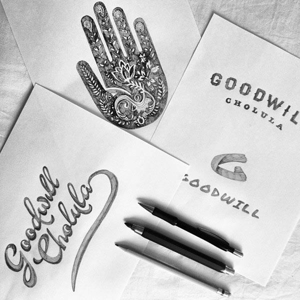Goodwill Hand Drawn Visual Identity by Diego Leyva