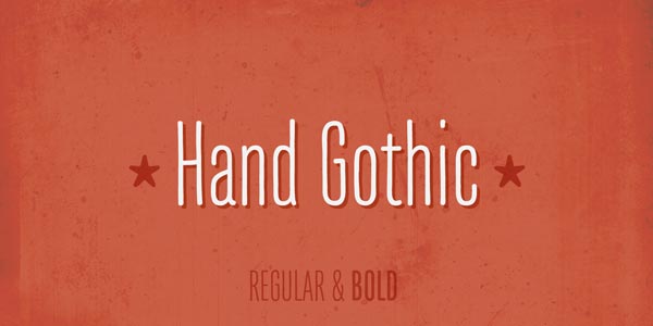 Hand Gothic Typeface by JCFonts
