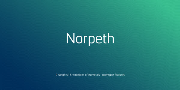 Norpeth modern font family by The Northern Block