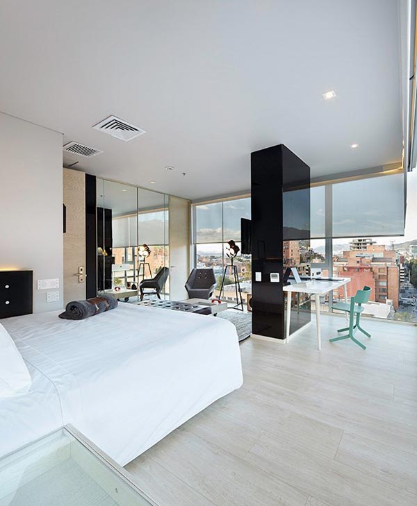 Room of the Click Clack Hotel by plan:B Arquitectos and Perceptual Studio