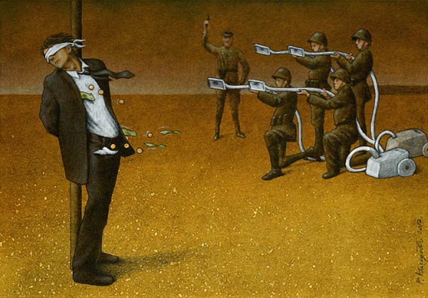 Socially Critical Illustration by Pawel Kuczynski