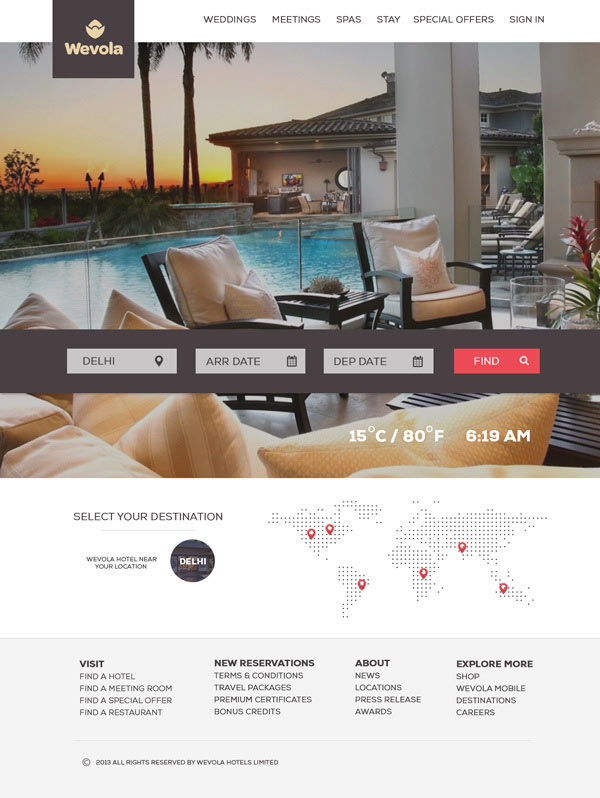 Wevola Group - Hotel Website Design by Jekin Gala