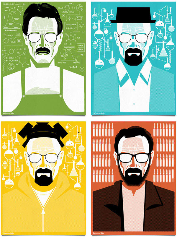 Breaking Bad Poster Illustrations by Mattson Creative