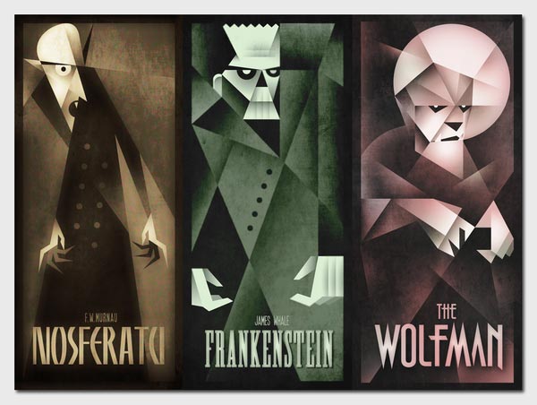 Classic Monsters - Poster Illustrations by Szoki