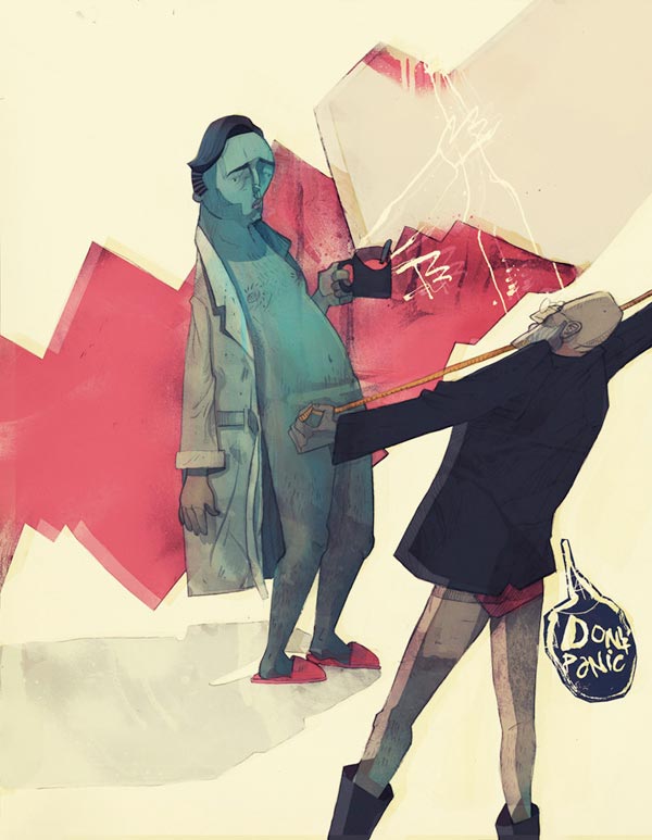 Don't Panic - Illustration by Patryk Hardziej