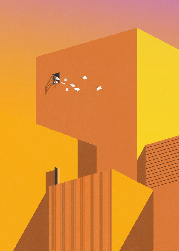 Home bitter home - Minimalist Illustration by Ray Oranges