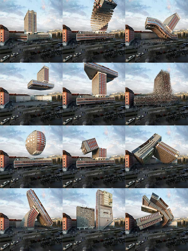 NHDK - Deconstruct and Reconstruct Photo Manipulations of the same Building by Víctor Enrich
