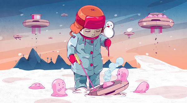 Snow Boy - Illustration by Veiray Zhang