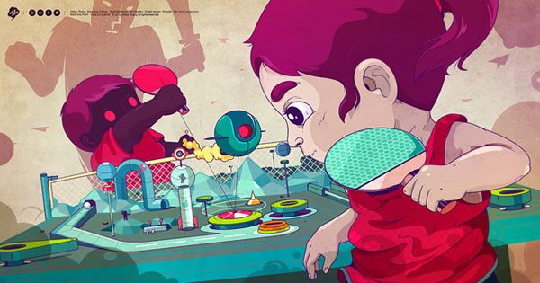 Table Tennis - Illustration by Veiray Zhang