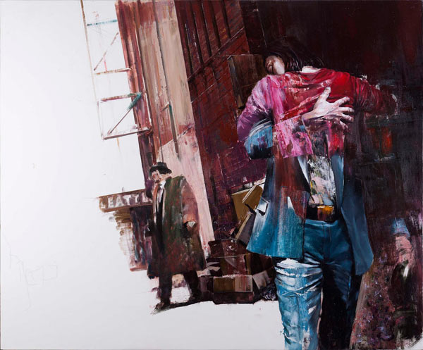 The Extras - Painting by Dan Voinea