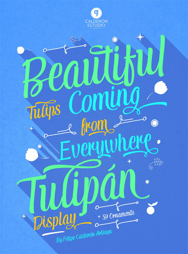 Tulipán - Lovely Script Typeface by Felipe Calderón