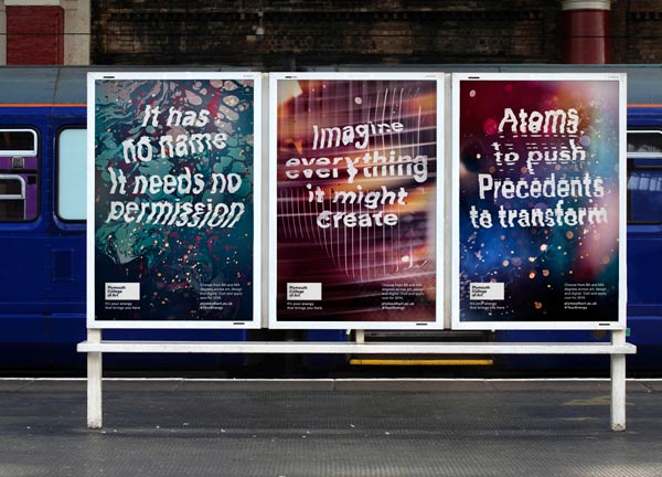 Plymouth College of Art - campaign posters by YCN Studio