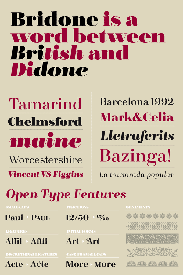 Bridone - British and Didone Typeface Design
