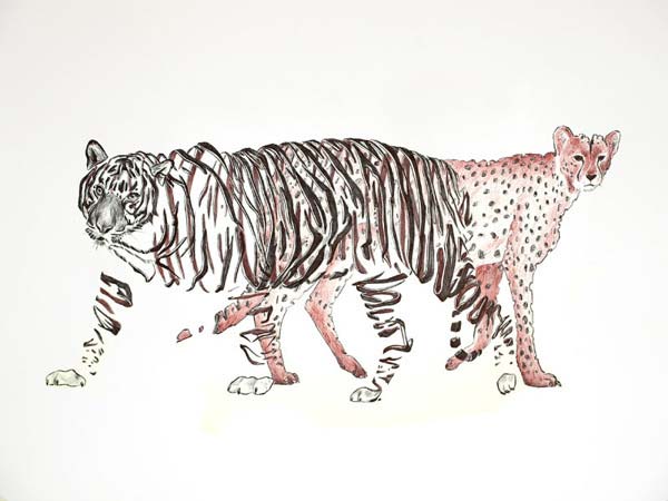 Emptyland - ribbon effect animal drawing by Jaume Montserrat