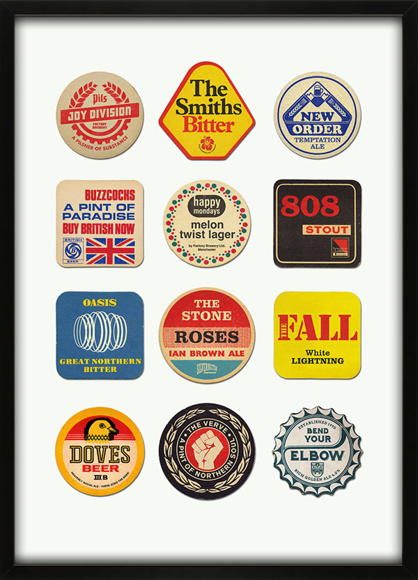 Manchester Best - Beer Mat collection print by 67 Inc