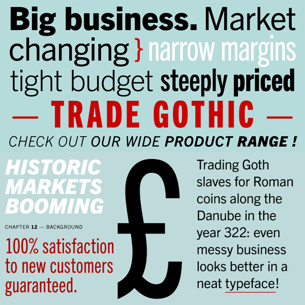 Trade Gothic Font Family by Linotype