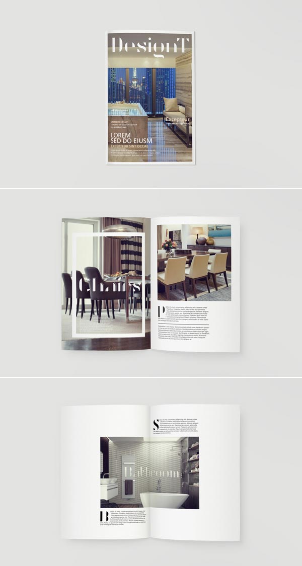 DesignT - online home decor magazine identity by Pixelinme