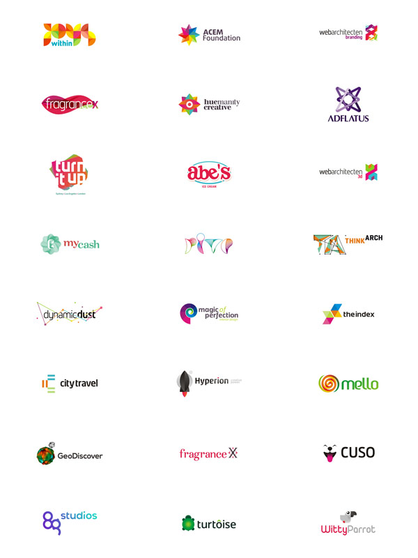 Colorful Logo Designs by Alex Tass