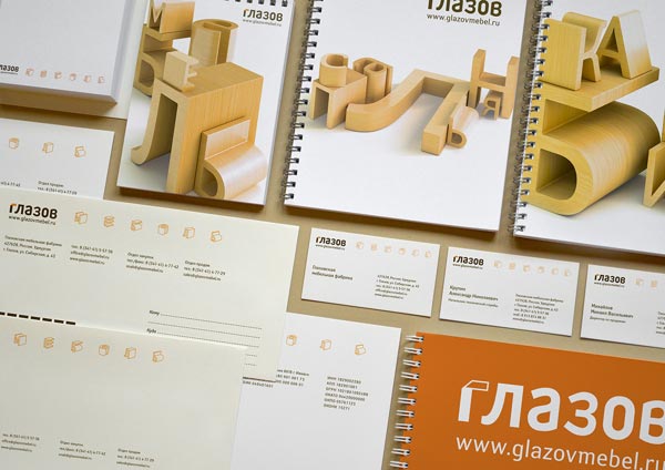 Glazov furniture factory brand design by 12 points