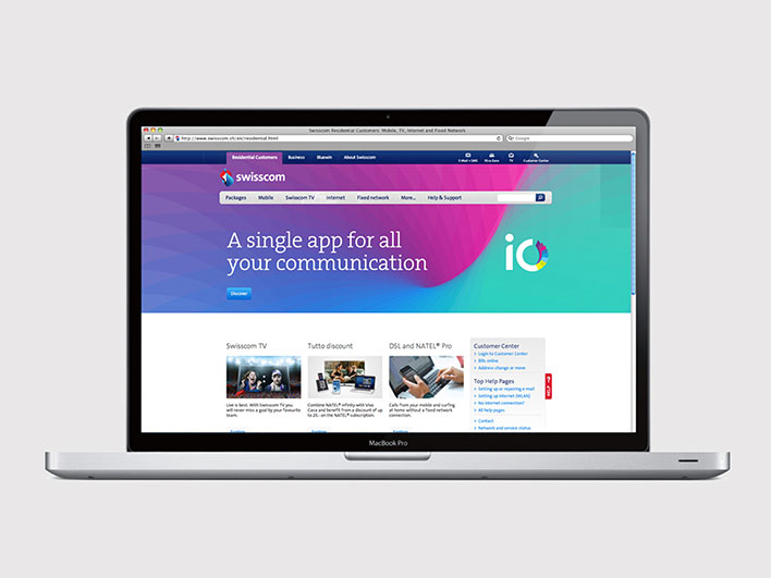 Swisscom iO - Website