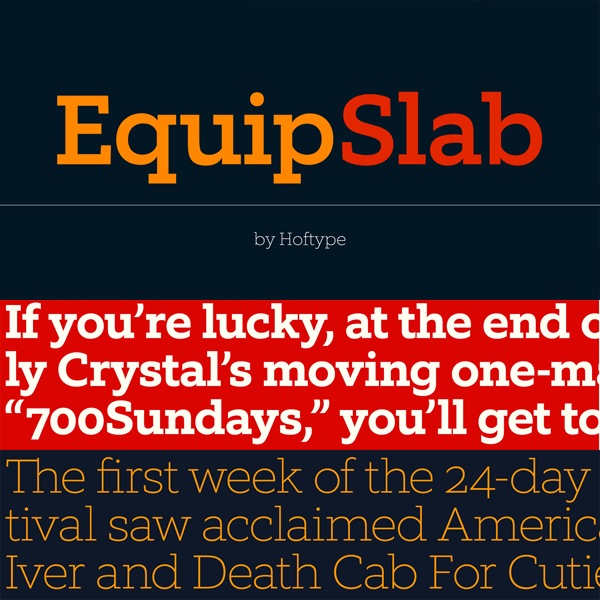 Equip Slab - Font Family by Hoftype