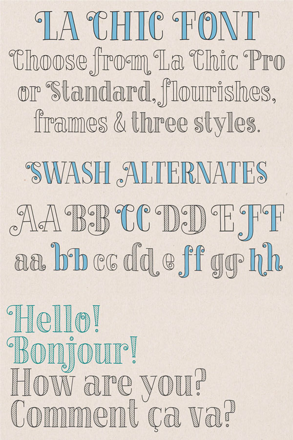 La Chic - Handmade Font Family from Cultivated Mind
