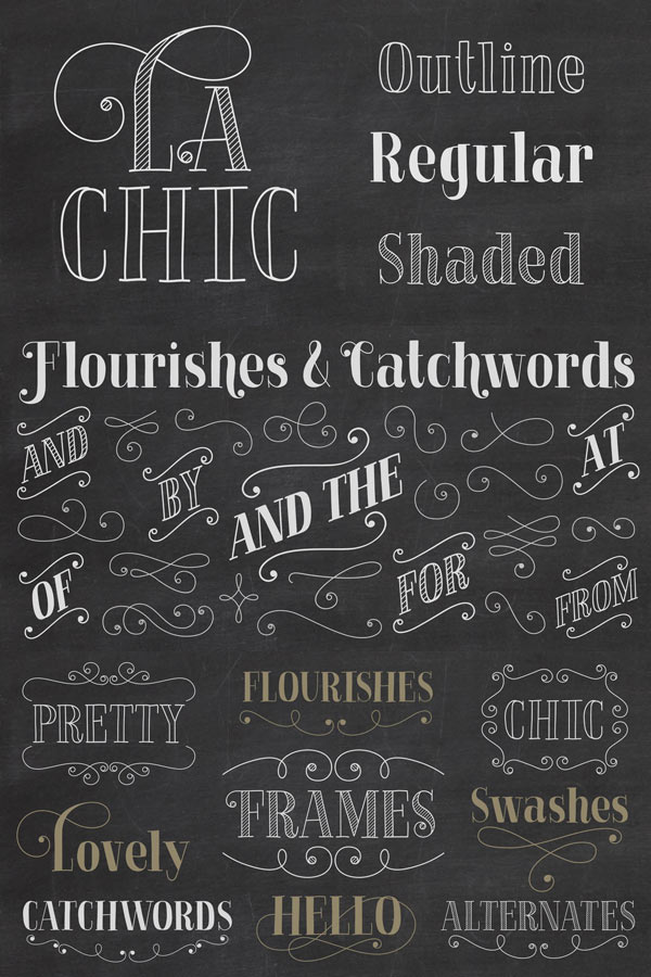 La Chic - Handmade Font Family from Cultivated Mind