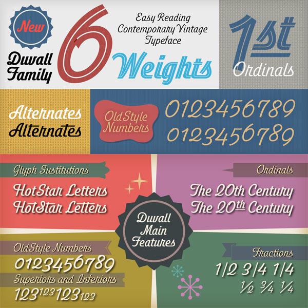 Duvall - cursive script font family from John Moore Type Foundry