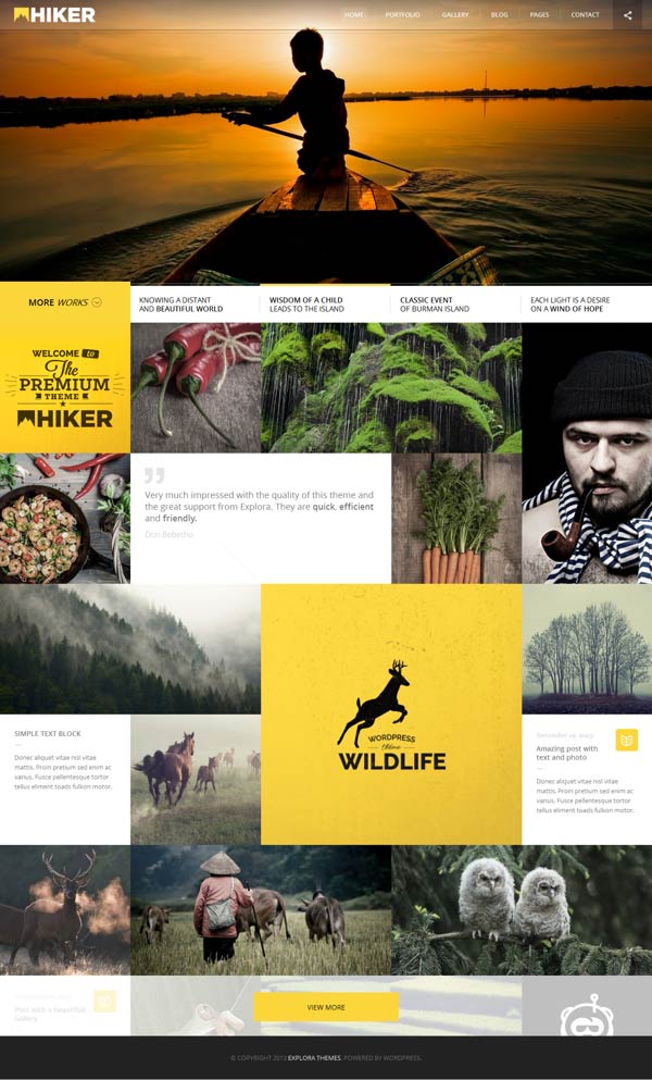 Hiker Photography WordPress Theme