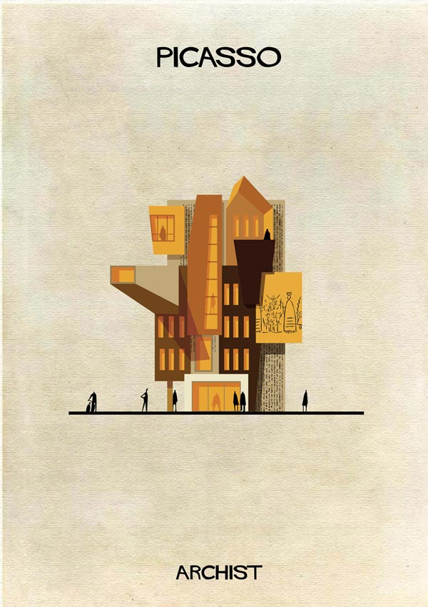 Picasso Archist Illustration by Federico Babina