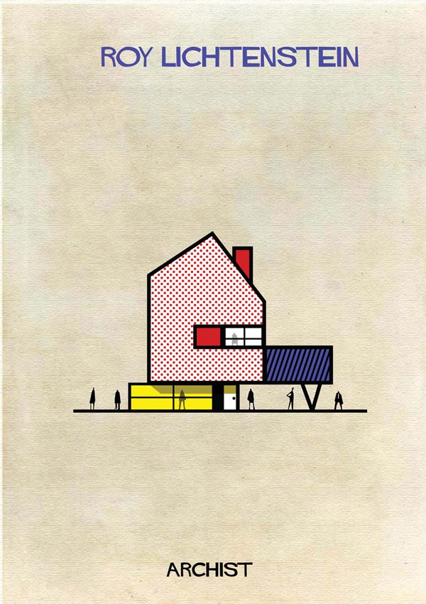 Roy Lichtenstein Archist Illustration by Federico Babina