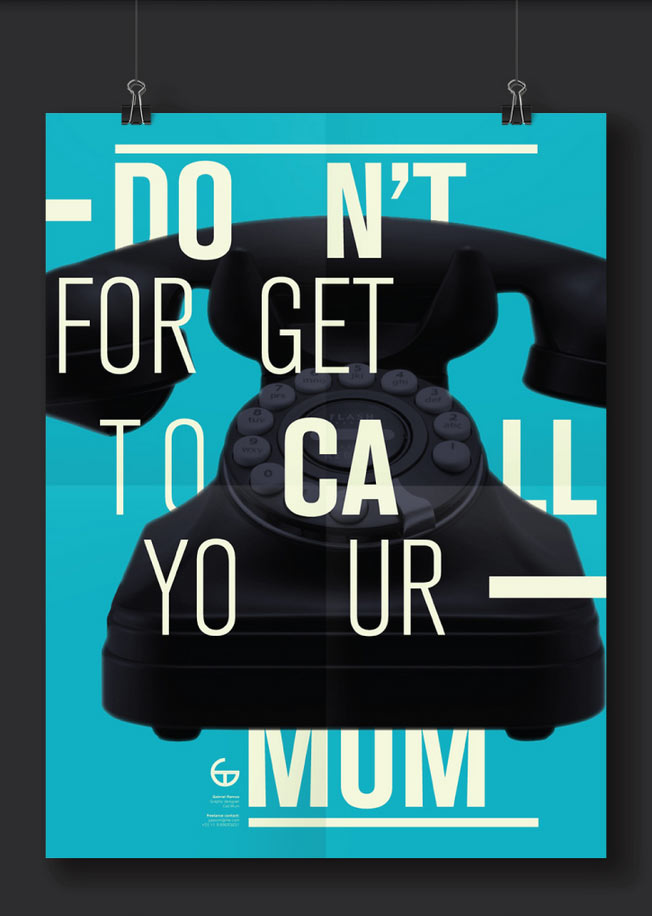Call Mum Poster Design by Gabriel M. Ramos