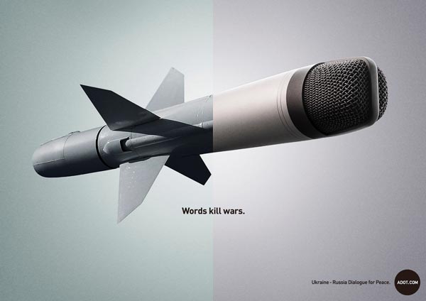 "Words kill wars" ADOT Campaign for a Ukraine, Russia Dialogue for Peace