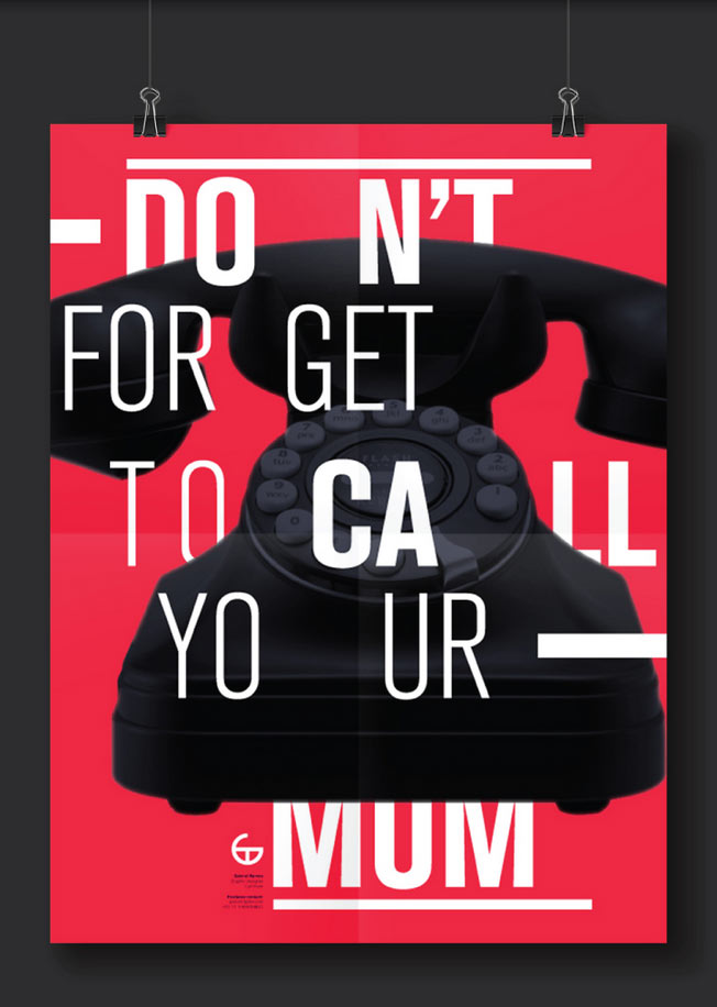 Call Mum Poster Design by Gabriel M. Ramos