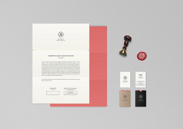 Aker Brygge Stationery by Agency Bleed
