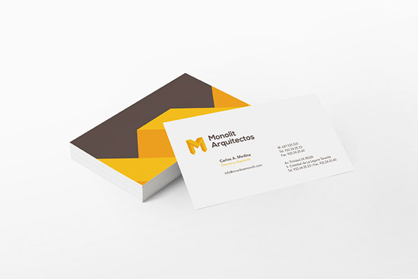 Business Card Design by Sergio Durango for Monolit Arquitectos