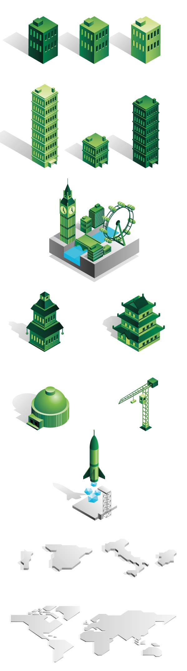 CBRE Animated Infographics - Isometric Objects