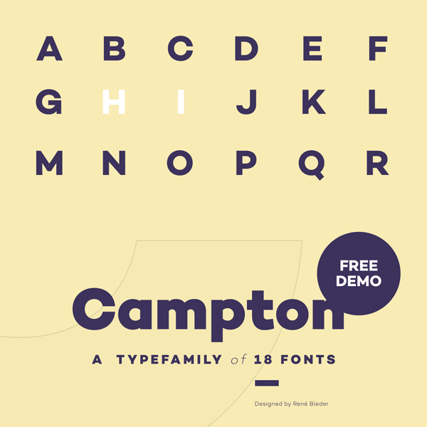 Campton - Geometric Sans Serif Font Family by Rene Bieder