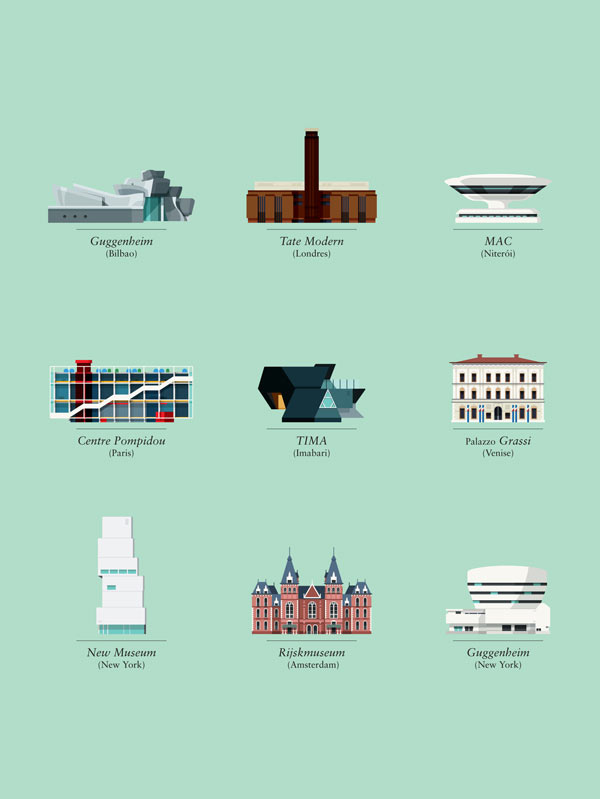 Architecture illustrations for Ideat magazine