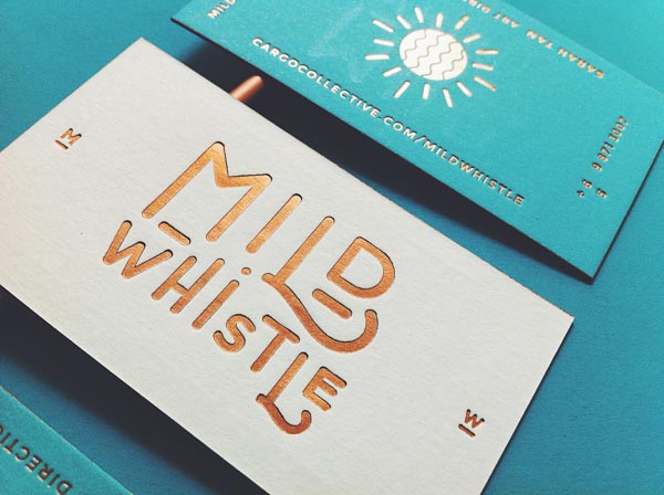 Mild Whistle - letterpress business card design by Oddds