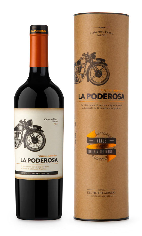 La Poderosa - Bodega del Fin del Mundo - wine packaging design by Kid Gaucho from Argentina