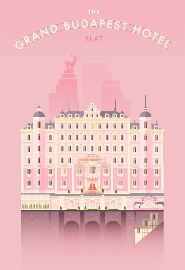 The Grand Budapest Hotel - Flat Illustration by Lorena G