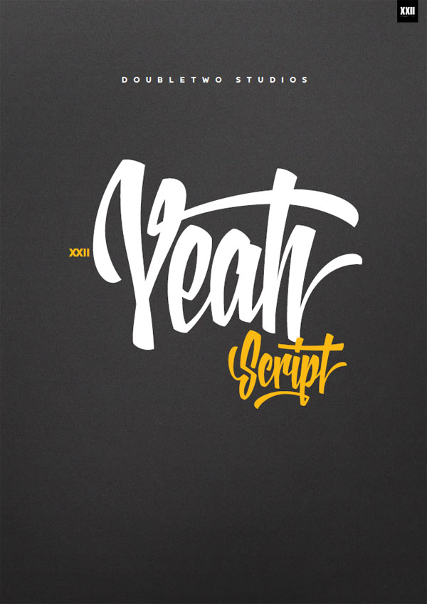 XXII YeahScript - brush script font from Doubletwo Studios